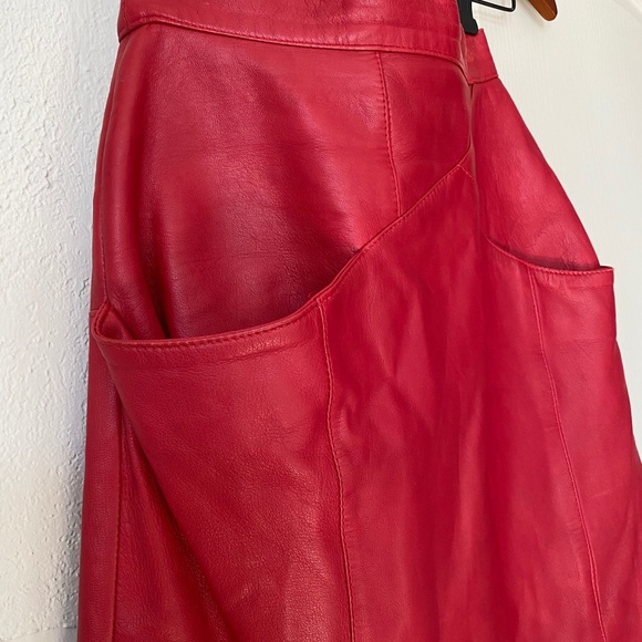 Genuine leather skirt - Picture 5 of 6